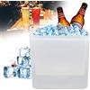 GMSLuu Secchiello per ghiaccio a LED, 3,5 l, per vino, bevande, luce fredda, 6 colori, con collezione di acqua di fusione