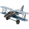Eurowagens Aereo Modello Decorazione Vintage Biplano Fatto a Mano Casa Decorazioni