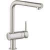 Grohe Minta rubinetto da cucina, estraibile, orientabile, 32168DC0, Minta supersteel [Rubinetteria da Cucina > Rubinetti da Cucina]
