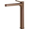 Mariner Kobra rubinetto lavabo con corpo del rubinetto rialzato, KOB0052-PRS, Kobra rame spazzolato [Rubinetteria Bagno > Rubinetteria Lavabo]