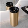 neoro n50 lavabo da appoggio in marmo con colonna di design Ø 40 A: 90 cm, BN0832NM+BN0834BG, n50 nero marmorizzato [Lavabi > Lavabi a Pavimento]