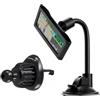 CARKOOL Supporto GPS per Garmin (2 pezzi), rotazione a 360° con ventosa e staffa di ricambio per bocchetta dell'aria, compatibile con navigatori satellitari Garmin Deal Navi Serie 3,5-7