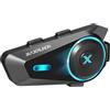 MAXRUNON D10 Auricolare Bluetooth per Moto - Controllo vocale intelligente, Citofono Moto 4 Rider, Radio FM, Riduzione del rumore, IPX7-1 Pack