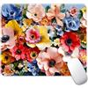 artslion Tappetino per mouse decorativo 24x20 cm - Superficie liscia e base in gomma antiscivolo per ufficio, casa e gaming Fiori in fiore Motivi