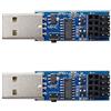 Stemedu 2PCS USB a ESP8266 Modulo Adattatore ESP-01 Prog ESP-01S Programmatore Downloader CH340C Driver con pulsante di reset, facile da usare