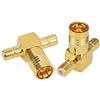 YILIANDUO Satellitare Radio FAKRA Antenna Adattatore SMB Femmina a Doppio SMB Maschio Splitter Placcato in Oro Connettore T Tipo Sirius XM Radio Fabbrica Antenna Adattatore Confezione da 2
