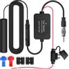 RUIZHI Amplificatore antenna auto, 12 V DAB/FM/AM, splitter per radio aggiornate, adattatore per veicoli, camion, SUV