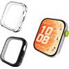 Anoowkoa 2 Pezzi per Cover Huawei Watch Fit 5 Pro 1.92 Custodia Vetro Temperato Cover,Sottile Custodia Rigida per PC Schermo in Pellicola Protettiva Integrato Copertura Complessiva