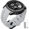 ANBEST Compatibile con Instinct 2S Cinturino, Braccialetto Sport di Ricambio in Silicone Adatto per Instinct 2S Solar Smart Watch, Tundra Bianca