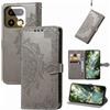 Fertuo Cover per Realme 16 Pro Plus 5G, Custodia Portafoglio a Libro in Pelle Flip Case con Porta Carte, Chiusura Magnetica e Stand [Disegni di Mandala] Interno Silicone Sottile Antiurto, Grigio