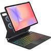 Wineecy Touchpad Magic Keyboard Custodia per Samsung Galaxy Tab S10 Lite/S10 FE/ S9 FE 5G 10.9 pollici/Tab S9 S8 S711 pollici, arcobaleno retroilluminato magico galleggiante cantilever supporto magnetico