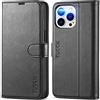 TUCCH Custodia per iPhone 14 Pro Max 5G Portafoglio Pelle, Nero | RFID Blocking, Antiurto, Stand Slot Schede, Chiusura Magnetica, 6,7 pollici