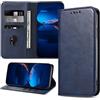 DENDICO Cover per Huawei P30 Lite/Nova 4E, Antiurto Custodia a Libro in PU Pelle, Protettiva Portafoglio Cover con Supporto per Huawei P30 Lite/Nova 4E, Blu