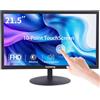 Insykktrkig Monitor touch screen da 21.5 pollici FHD 1920 x 1080 75 Hz Multi-Touch Monitor, PC 16:9 Display con altoparlante/HDMI/VGA/Type-B, compatibile con computer portatile/Ras Pi/Windows OS