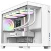 GAMEMAX NEX C33 WH Case gaming M-ATX compatto panoramico, alimentazione frontale, supporto radiatore 360 mm, GPU fino a 410 mm, Type-C Gen2×2, 4 ventole ARGB, per gaming, desktop, RTX 4090 & RTX 5090