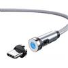 YSJJZRL Rotazione di 360° e 180° Cavo USB magnetico di tipo C Cavo di ricarica rapida USB di tipo C per Samsung S21 S20 ecc. (1M,Argento)