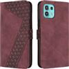 OKZone Cover per Motorola Moto Edge 20 Lite/Moto Edge 20 Fusion, Custodia a Libro in Pelle Protettiva Folio Portafoglio con Chiusura Magnetica e Slot per Carte Wallet Case Flip Cover (Rosso)