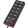 LOGILINK USB2.0 hub, 13-port with ON/OFF switch
