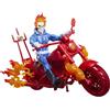 Hasbro Action figure Ghost Rider Marvel Legends - Johnny Blaze con moto - 15 cm