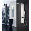 Elbe Pannello doccia Doccia a pioggia a 4 funzioni Set doccia in acciaio inox con doccetta, doccia a pioggia, 2 docce idromassaggio, doccia a cascata, set completo di rubinetteria doccia