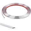 Zayejod PVC Flessibile Modanature Autoadesive Per Pareti,Striscia Decorativa Autoadesiva Peel e Stick Trim Per Piastrelle,Specchi,Soffitti,Pavimenti,Pannelli,Armadi(Argento,8mm/5M)