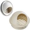 YQYHNB Griglia Di Ventilazione Rotonda In Protezione Contro Gli Insetti Bianco Sistema Di Ventilazione ø100mm Griglia Aerazione Griglia Di Espulsione Dell'Aria(Grigio scuro,100mm(4in))