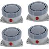 Mengshen Rivelatore di perdite d'acqua 4 Pack, allarme di inondazione del sensore dell'acqua di 120dB senza fili impermeabile forte audio luce avvisi per la casa cucina seminterrato (batteria inclusa)