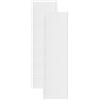 DecoMeister Porte a Lamelle Chiuse in Legno 594x1995 mm Confezione da 2 - Porta Pino Massiccio - Anta per Armadio a Persiana Cieca - Frontali Mobili e Antine per Guardaroba - Preverniciato Bianco