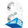 Meross Presa Smart WiFi con Monitoraggio Energia e Timer, 2 Pezzi, 16A | Preza Intelligente Compatibile con Apple HomeKit, Alexa e Google Home, Controllo Vocale e Remoto, 2,4GHz