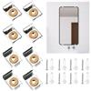 EXIN DECHEN 8 Pezzi Clip per Specchio, Ganci per Specchio a Muro con Prigionieri e Viti, Clip Specchio a Molla Gancio, Fissaggio a Parete in Vetro Specchio Senza Cornice, per Appendere Specchi, Foto Cornice