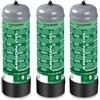 KEMPER - Confezione da 3 bottiglie di gas Argon + CO2 2.2L - Miscela per saldatura MIG/MAG acciaio e inox - Connessione M10 x 1, pressione 110 bar, grande autonomia di lavoro