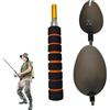 Generic Cucchiaio da lancio per esche da pesca, 14 x 7,9 cm, telescopica per pesca sul ghiaccio, con comodi fori per appendere la pesca all'aperto