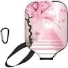 CNTDBU Custodia per pagaia in neoprene con tasca a rete, moschettone per borsa da palestra, rosa con fiori di ciliegio