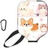 CNTDBU Custodia per pagaia in neoprene con tasca a rete, moschettone per borsa da palestra, motivo: animali rosa
