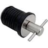 Generico Marine Drain Plug - Stainless Steel And Brass Cross Shaped Drain Plug, Boat Transom Water Stopper, Kayak Bottom DrainsValve | Sinking Prevention Hardware With Anti-Slip Rubber Seal For Sea, River