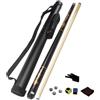 QSTDGVPW Stecca da Biliardo Full Size 57 a 2 Sezioni, Professionale E Portatile, Ideale per Bar E Club per Adulti, Punta Bianca da 11.5 mm