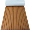 GSJNHY Pavimenti Tappetino for Yacht a Strisce in Schiuma Eva autoadesiva da 2,4 m, Pavimento Marino for Barche, in Finto Teak per Barche(2400x58 Light Black)
