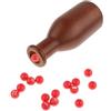 Fiocias Biliardo Shaker Bottiglia per Tavolo da Biliardo con 16 Palline Punteggio Multifunzione in Legno Portatile Adatta per Partita Club Feste, Marrone Scuro