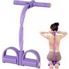 Genérico Fascia di resistenza con pedale per piedi, fascia elastica multifunzione, 8 tubi con maniglie per addominali, attrezzatura per esercizi per donne, per allenare gambe, braccia, addominali, yoga