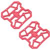 Generic Adattatore per Pedale Bici Leggero e Robusto, Converte Bici da Strada/mountain Bike per la Guida Casual, per Migliori Prestazioni di Pedalata, 1 Paio in Lega di Alluminio, Adatto per (rosso)