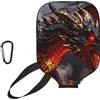 CNTDBU Dragon Flame - Custodia per pagaia da pickleball, in neoprene, con tasca in rete, moschettone per borsa da palestra
