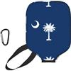 CNTDBU Custodia per pagaia con bandiera della Carolina del Sud, in neoprene, con tasca in rete, moschettone per borsa da palestra