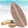 MINENICE Tavola di equilibrio per adulti | Superficie antiscivolo e forma basculante | Nuovo modello 2026 Tavole di equilibrio per surf per allenamento del core, fitness