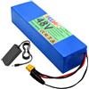 FREEDOH Batteria al Litio da 48 V, Pacco Batteria al Litio da 48 V, batterie di Ricambio da 5 Ah e 7,5 Ah con Caricabatterie e Scheda di Protezione BMS.,48v5ah