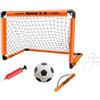 Generic Porta da Calcio per Bambini, Porta da Calcio Pieghevole, Pompa Ad con Pallone, Porta da Calcio Giocattolo per Bambini per Parco, Uso Interno, Bianco 120x80 cm