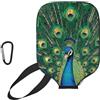 CNTDBU Custodia per pagaia da pickleball a coda di pavone, in neoprene, con tasca in rete, moschettone per borsa da palestra
