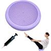 Myluatye Cuscino Propriocettivo,Balance Disc,Cuscino Equilibrio Gonfiabile 34 CM,Aria Stabilità Yoga Balance Disco per Home Fitness Yoga Pilates Riabilitazione,Viola