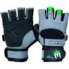 MEISTER MMA polso avvolgere pesistica Glovers W/imbottitura in gel, Gray / Neon Green