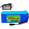 BGGNG 36V 10AH E-Bike Batteria 10S3P Batteria Di Ricambio Per Monopattino Elettrico Batteria Al Litio Per Scooter Elettrico Con Caricabatteria E BMS XT30+JST