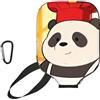 CNTDBU Custodia per pagaia in neoprene con tasca in rete, moschettone per borsa da palestra con panda pompiere